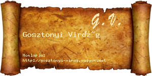 Gosztonyi Virág névjegykártya
