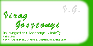 virag gosztonyi business card